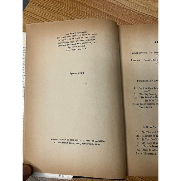 Dale Carnegie How to Win Friends & Influence People Hardcover 83rd Printing - Picture 7 of 10